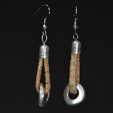 Toca Cork with Small Ring Dangle Earrings