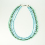 j-l Multi-Strand Aqua & Turquoise Swarovski Crystal Necklace
