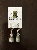 Karley Smith - Labradorite with White Silver and Clear Crystals Earrings