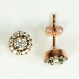 AJS Design Rose Gold CZ Earrings
