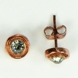 Azaara Rose Gold & CZs Stud Earrings
