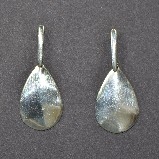 Toca Flat Silver Drop Earrings