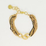 Cecilia Gonzales Gold & Black Matte Brass Chain Gold Elements Bracelet