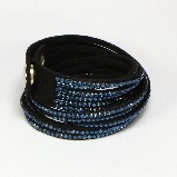 Blue Crystals Slake Wrap Bracelet