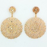 Divana Filagree Rose Gold Plated  & Swarovski Crystal Earrings