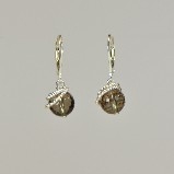 Karley Smith - Faceted Rock Crystal & with Silver Rings Earrings - Smokey Quartz