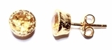 Sterling Silver 14K Gold Plated Citrine Stud Earrings