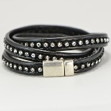 Merx Wrap Bracelets with Crystals - Black