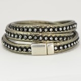 Merx Wrap Bracelets with Crystals -Bronze