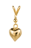 Debra Shepard Heart Hoop/Necklace Charm - Gold