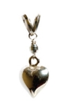 Debra Shepard Heart Hoop/Necklace Charm - Silver