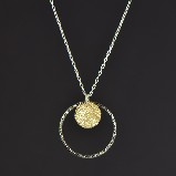Sharelli Small Gold & Black Dazzle Pendant Necklace