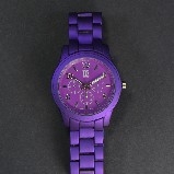 Designer Matte Purple Metal Watch