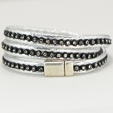 Merx Wrap Bracelets with Crystals - Silver
