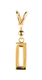 Debra Shepard Rectangle Hoop/Necklace Charm - Gold